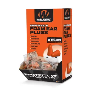 Walker&#39;s Foam Plug 200ct Box display boks med 200 par &#248;repropper