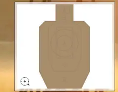 IPSC Skive m/hode, Metric Brun/Hvit Striplet 76x46 cm