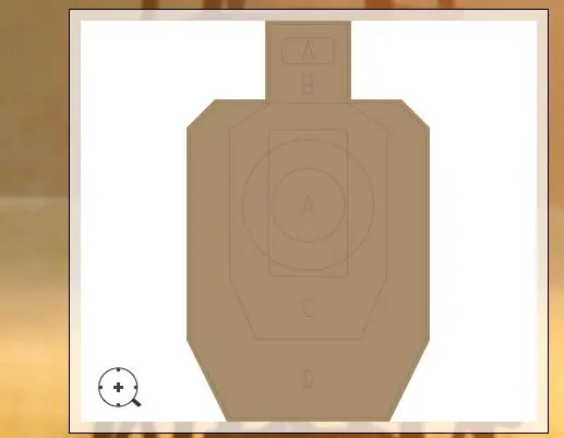 IPSC Skive m/hode, Metric Brun/Hvit Striplet 76x46 cm 