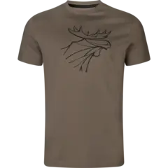 Härkila  graphic t-shirt 2-pack Brown granite/Phantom