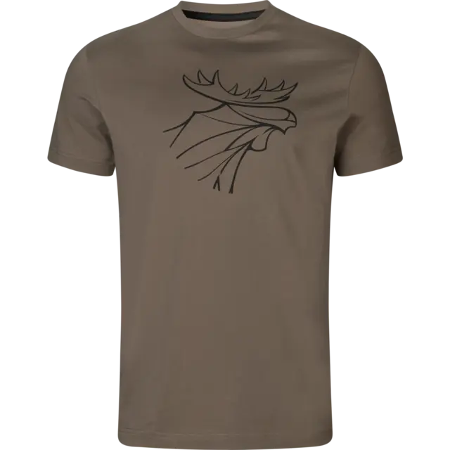 Härkila  graphic t-shirt 2-pack Brown granite/Phantom 