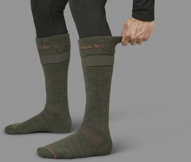Härkila Pro Hunter 2.0 long socks Willow green/Shadow brown - M 