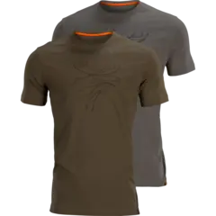 Härkila graphic t-shirt 2-pack Willow green/Gray M