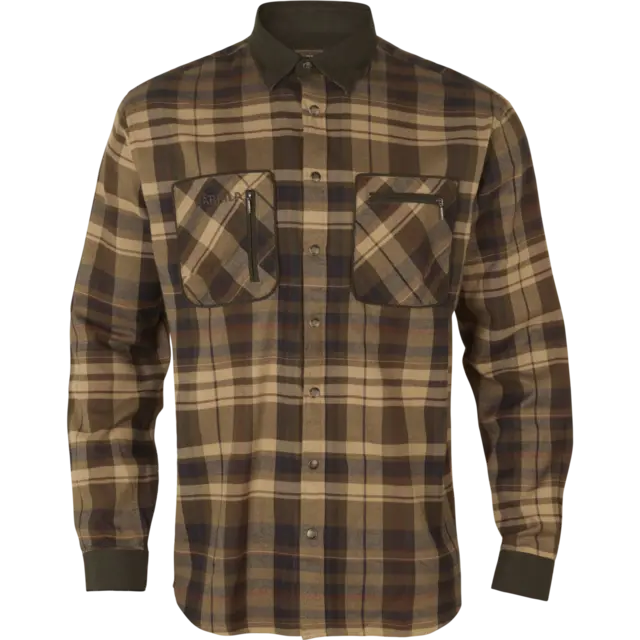 Härkila Pajala Skjorte Beige w/brown XXL 