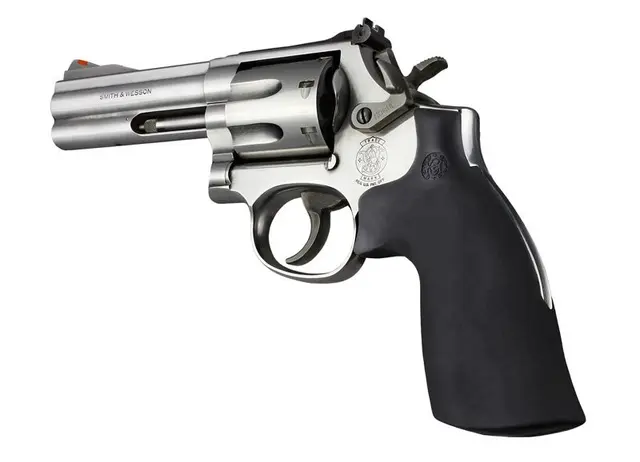Hogue S&W K/L ramme Round Butt gummi Conv. til sq. butt, u/Finger Grooves 