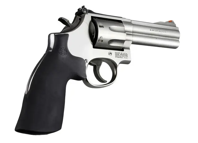 Hogue S&W K/L ramme Round Butt gummi Conv. til sq. butt, u/Finger Grooves 