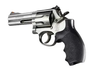 Hogue S&amp;W K/L ramme Round Butt gummi Bantam Style sort Black