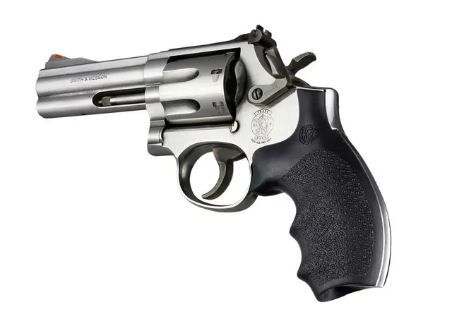 Hogue S&W K/L ramme Round Butt gummi Bantam Style sort Black 