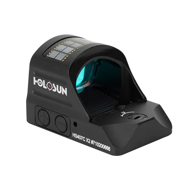 Holosun HS407C X2 solcelle 2 MOA prikk, rød 