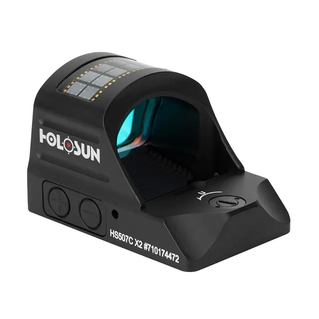 Holosun HS507C X2 solcelle 2 MOA prikk, 32 MOA sirkel rød 