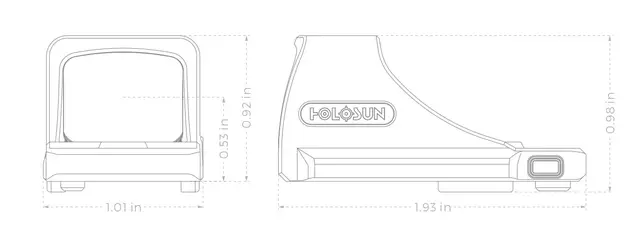 Holosun SCS Green for HK VP9 2 MOA prikk, 32 MOA sirkel grønn 
