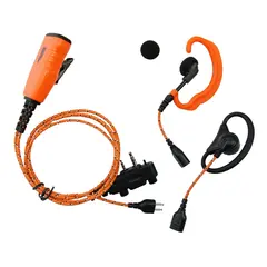 ICOM PRO-U610LA Orange tygkabel, "3-i-1" C & D-bygel / Peltor & mikrofon/PTT