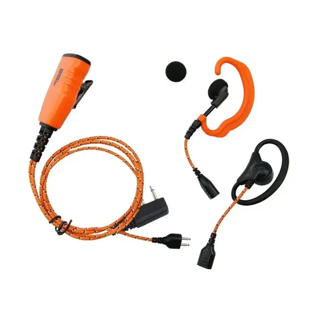 ICOM PRO-U610L Orange tygkabel, "3-i-1" C & D-bygel / Peltor & mikrofon/PTT 