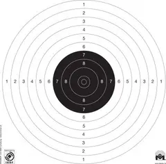 Skive Kromer 1/2m pistolskive Approbert ISSF "presisjon"