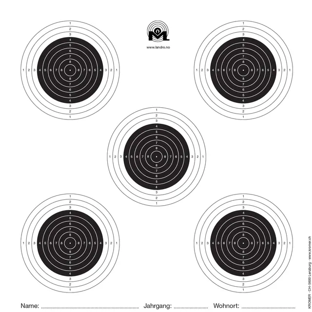 Skive Kromer10m Luftgevær 14x14 Approbert ISSF 