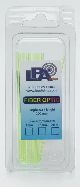 LPA Fiber Optic tråd Ø/1,5mm GRØNN for åpne sikter 