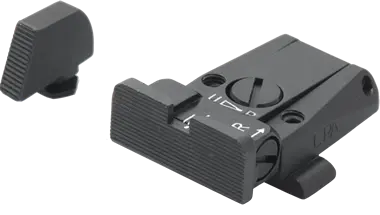 LPA SPR Glock Justerbart siktesett Svart Svart korn og svart baksikte. 