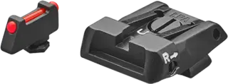 LPA SPS Glock Justerbart siktesett Svart baksikte, fiber front.