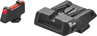 LPA SPS Glock Justerbart siktesett Svart baksikte, fiber front. 