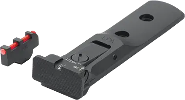 LPA TXT Just. baksikte sort for S&W Svart bak - Pinned fiber frontsikte 