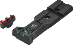 LPA WXT baksikte m/rail for S&amp;W revolver sort fiberoptikk, pinned