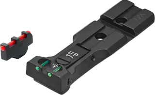 LPA WXT baksikte m/rail for S&amp;W revolver sort fiberoptikk, pinned