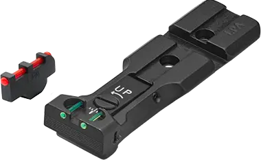 LPA WXT baksikte m/rail for S&W revolver sort fiberoptikk, pinned 