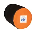Knep&#248;lle Skinn/Gummi Orange - Ny modell