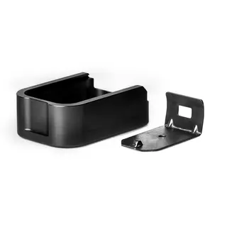 Mec-Gar &quot;Plus-2&quot; magasinbunn Adapter Set for MG magasiner, alu. Sort