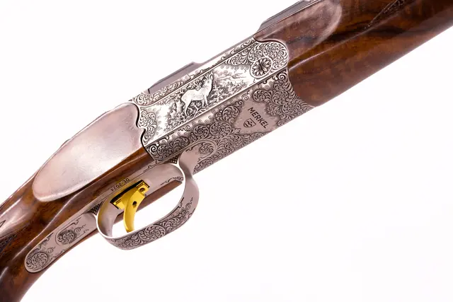 Merkel K5 Jagd Kiplauf Grand Lux Grade 8 7x57R - Custom, 51cm, M15x1, Flutet 