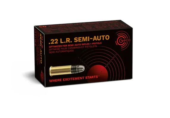 Geco 22 Semi-Auto 22lr Patron optimalisert for halvauto/pistol 