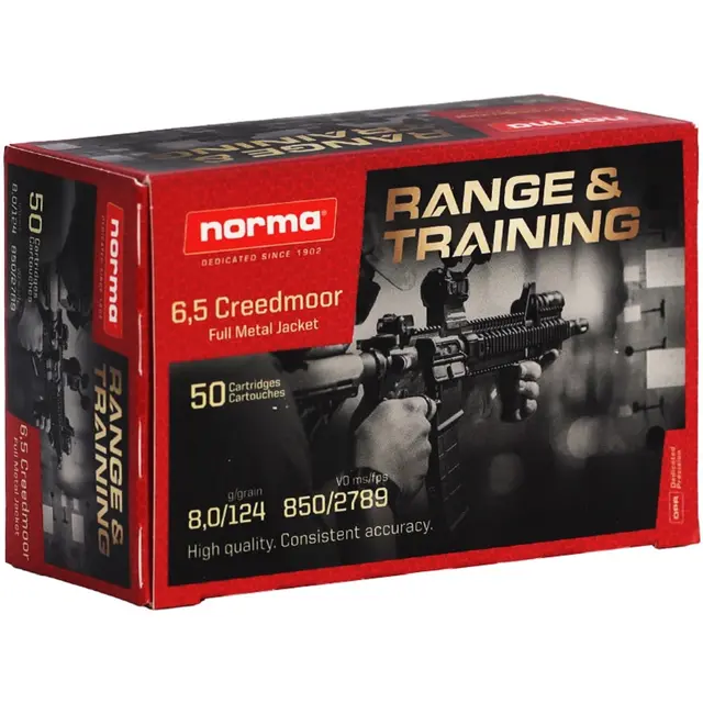 Norma 6,5x55 8,0g / 124gr Range & Training 