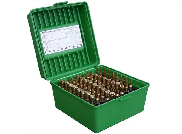 MTM Patronboks 100-skudd Deluxe Magnum 300/338/458 