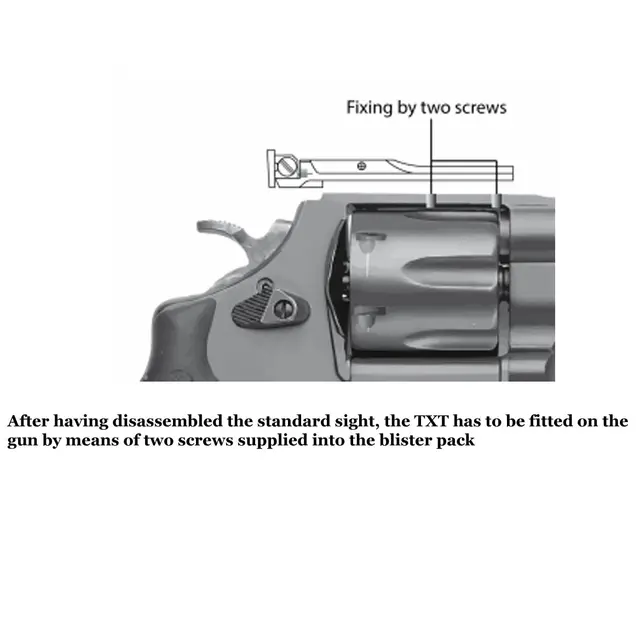 LPA TXT Just. baksikte rustfri for S&W revolver target sort 