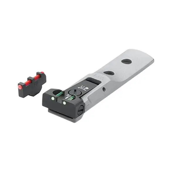 LPA TXT Fiberoptisk for S&W revolver Stainless - Pinned frontsikte 