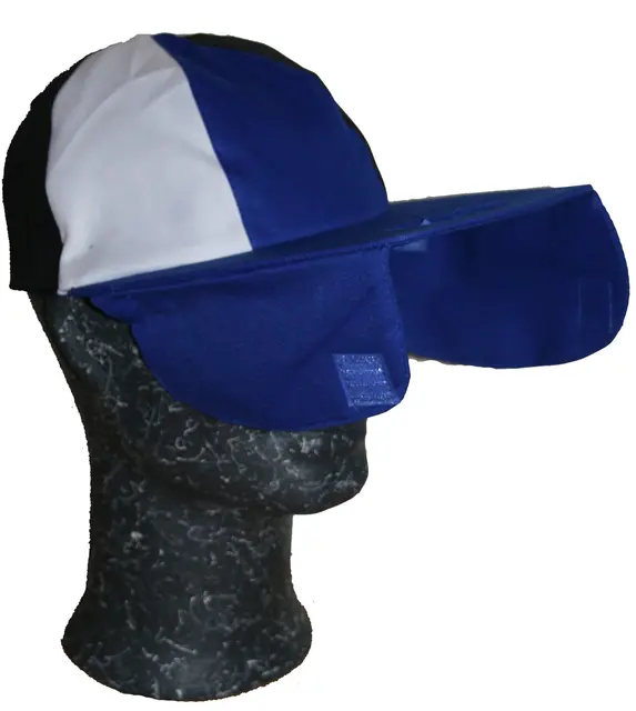 Skytterlue Brun/Sort/Hvit m/øyeklaff # one size 