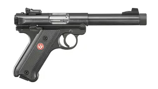 Ruger MK IV Target  Bl&#229;nert gjenget .22lr 14cm pipe, 1/2&quot;x28