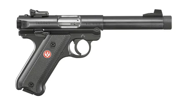 Ruger MK IV Target  Blånert gjenget .22lr 14cm pipe, 1/2"x28 