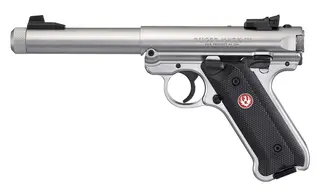 Ruger MK IV Target Stainless 1/2&quot;-28 .22lr 14cm pipe
