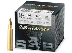 S&amp;B 223 Rem 3,6g / 55gr FMJ (100pk)