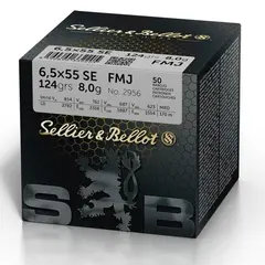 S&amp;B 6,5x55 8,04g / 124gr FMJ 50pk