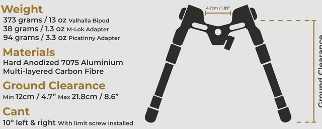 Spartan Valhalla bipod w M-lock 
