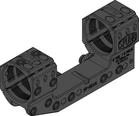 Spuhr SP-6016M - 36mm 0MIL/0MOA - H38mm 