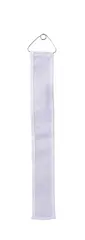 Vindvimpel ISSF/CISM -kun vimpel m/b&#248;yle Hvit str: 50x400mm -150 gm2