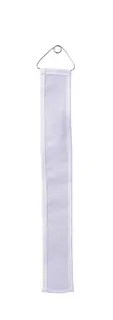 Vindvimpel ISSF/CISM -kun vimpel m/b&#248;yle Hvit str: 50x400mm -150 gm2