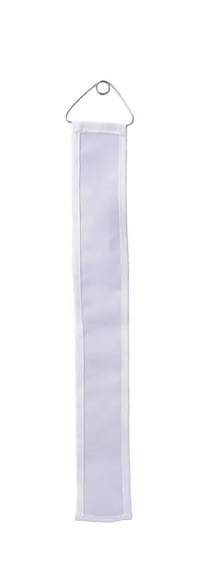 Vindvimpel ISSF/CISM -kun vimpel m/bøyle Hvit str: 50x400mm -150 gm2 