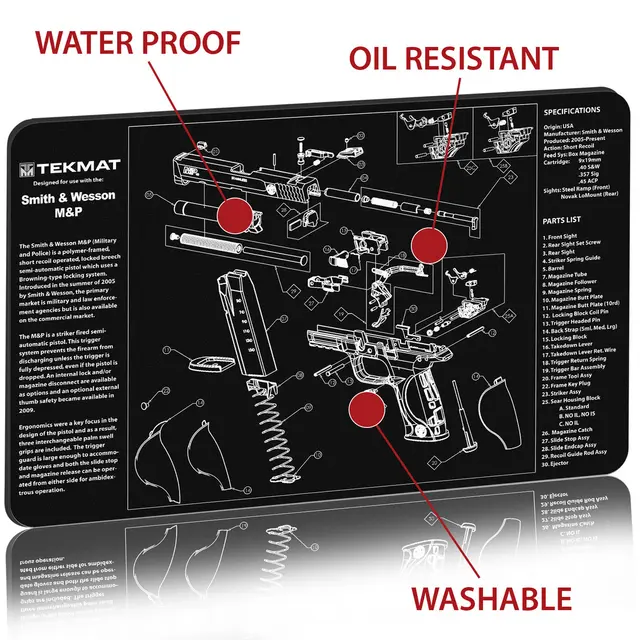TEKMAT pussematte S&W M&P - neopren 