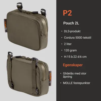 Vorn P2 taske 2 liter Green/Blaze 